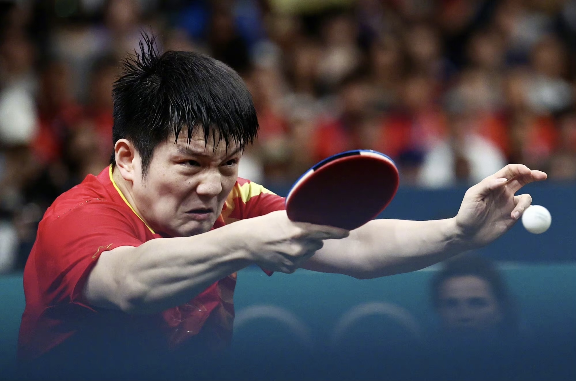 奥地利队鏖战瑞典队，樊振东高光表现